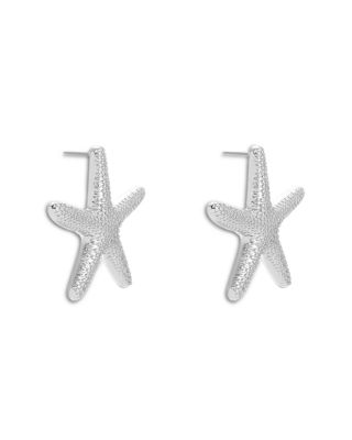 Textured Starfish Statement Stud Earrings