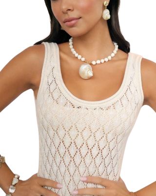 Sunken Treasure Shell Pendant Necklace, 15"-20" 