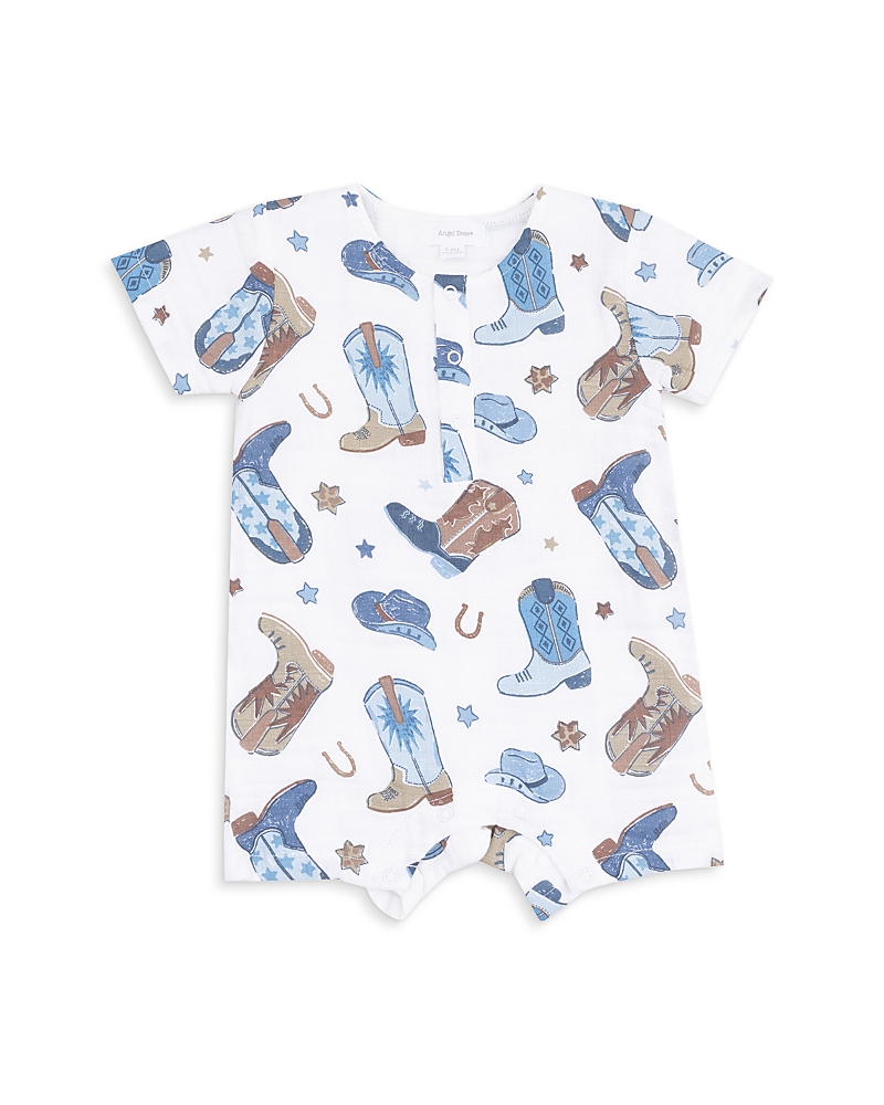 Angel Dear Boys' Shortall Romper - Baby In Blue