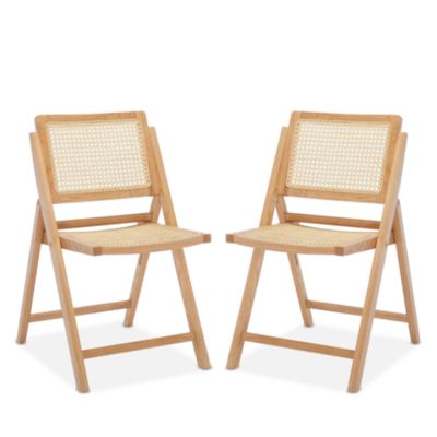 Safavieh - Desiree Cane Folding Dining Chairs, Set of 2