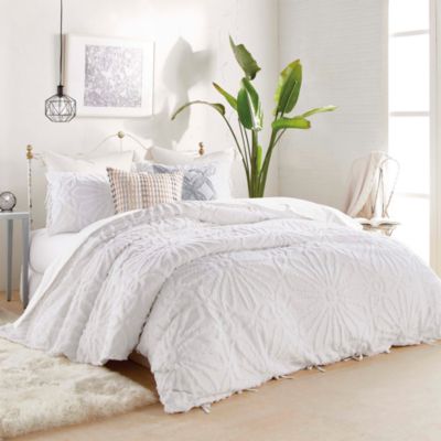 Chenille Medallion Duvet Cover Set, Full/Queen