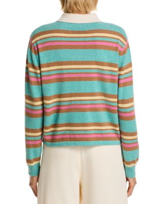 Cropped Stripe Rugby Sweater