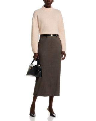 100% Cashmere Long Sleeve Mock Neck Pullover- Exclusive