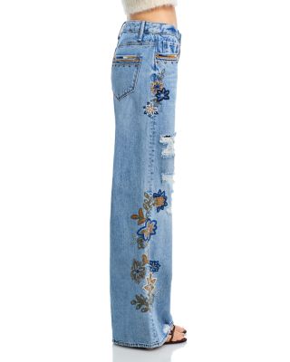 Marlena Distressed X Copper Magnolia Jeans in Light Wash