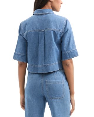 Spruce Cropped Denim Shirt