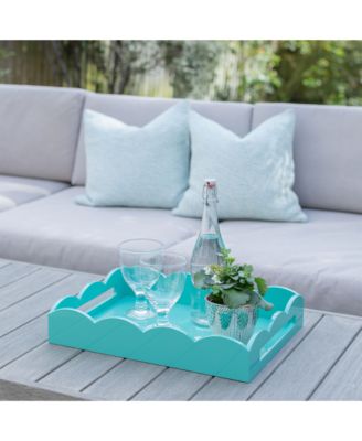 Scalloped Ottoman Tray, 17&amp;quot; x 13&amp;quot;