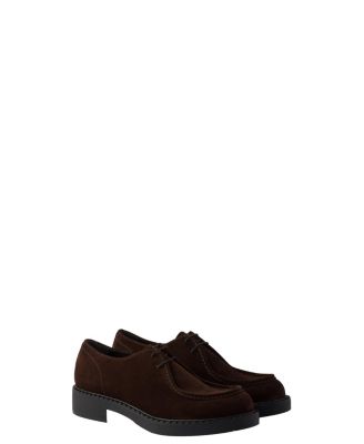  Men's Chocolate Suede Lace-Up Shoes
