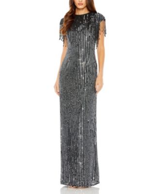 Mac Duggal - Embellished Fringe Gown