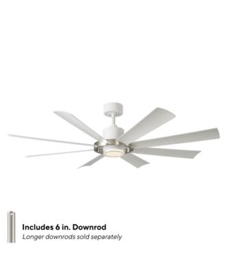 Fans Aura 60in Selectable 2700-3000-4000-5000K LED Indoor or Outdoor Smart Home Ceiling Fan