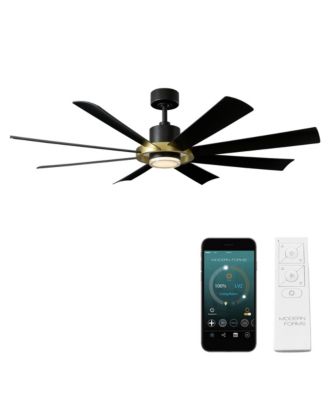 Fans Aura 60in Selectable 2700-3000-4000-5000K LED Indoor or Outdoor Smart Home Ceiling Fan