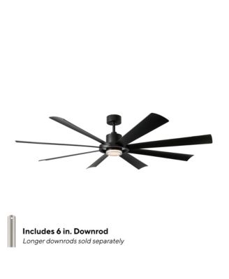 Fans Aura 72in Selectable 2700-3000-4000-5000K LED Indoor or Outdoor Smart Home Ceiling Fan