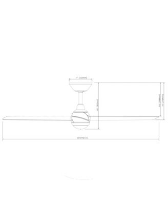 Fans Pisces 54in Selectable 2700-3000-4000-5000K LED Indoor or Outdoor Smart Home Ceiling Fan