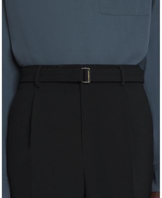 Straight Fit Wool Pants