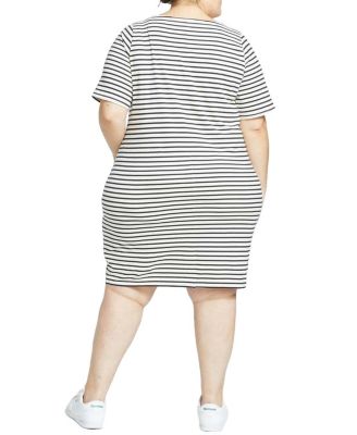 Plus Size Belle Breton Stripe Jersey Dress