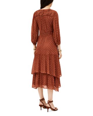 Maia Pleated Waist Midi Dress