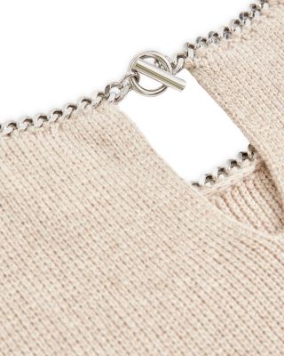 Necklace Trim Knit Top