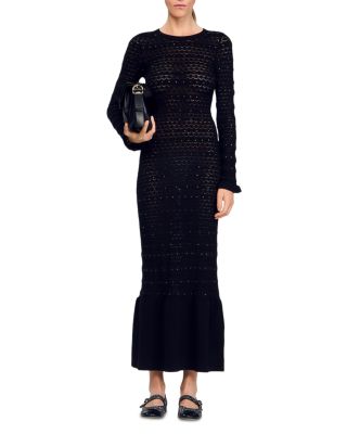 Rhinestone Knit Maxi Dress