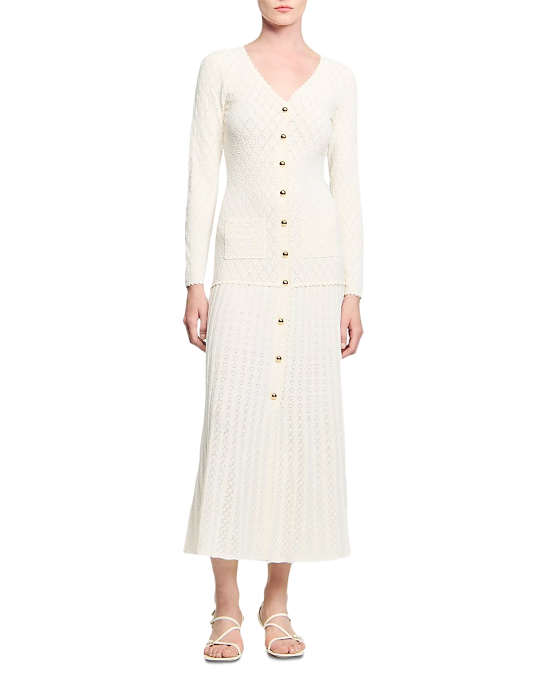 Sandro Long Sleeve Maxi Dress
