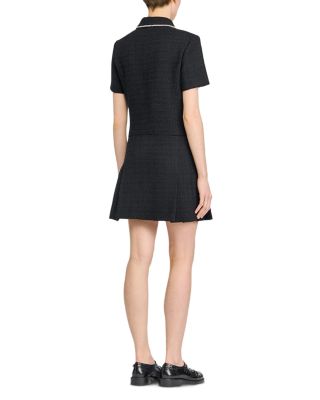 Button Front Tweed Dress