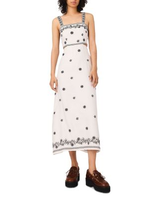 Embroidered Cutout Maxi Dress