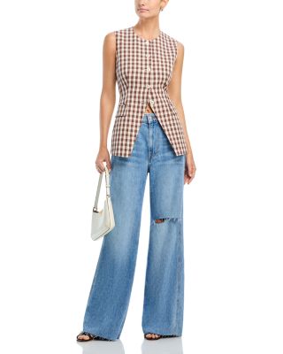 Kasey Mid Rise Wide Leg Jeans in Bright Lakeshore