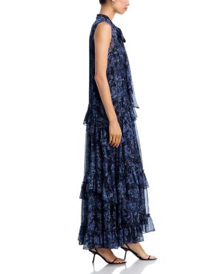 Metallic Paisley Maxi Boho Dress - Exclusive