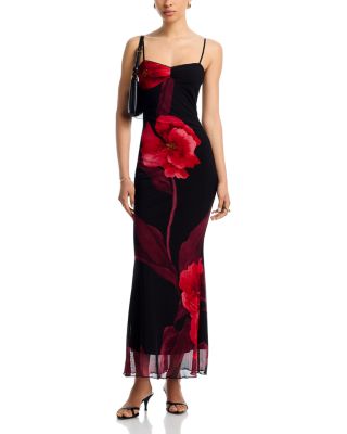 Floral Mesh Maxi Dress - Exclusive