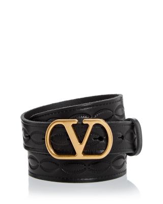 Men's VLogo Leather Belt