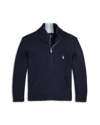 Boys' Cotton Full Zip Sweater - Big Kid
