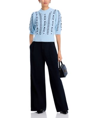 Addy Contrast Diamond Knit Sweater