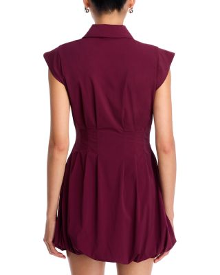 Dyanne Poplin Pleated Mini Dress