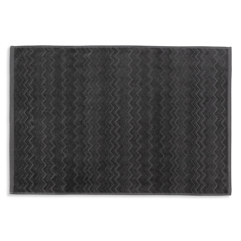 Missoni Chalk Cotton Zigzag Bathmat In Gray