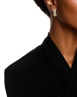 Diamond Link Drop Earrings in 14K Yellow Gold, 0.7 tcw