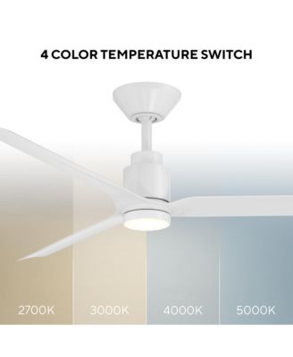 Fans Smooth 52 in Selectable 2700-3000-4000-5000K LED Indoor or Outdoor Smart Home Ceiling Fan