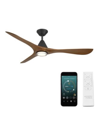Modern Forms Fans Carve 60 In Selectable 2700-3000-4000-5000k Led Indoor Or Outdoor Smart Home Ceiling Fan In Brown