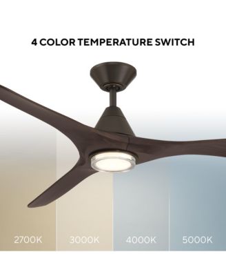  Fans Carve 60 in Selectable 2700-3000-4000-5000K LED Indoor or Outdoor Smart Home Ceiling Fan