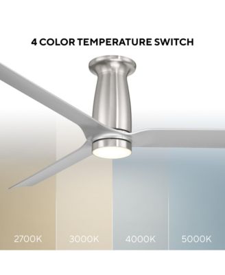 Fans Smooth 52 in Selectable 2700-3000-4000-5000K LED Indoor or Outdoor Smart Home Ceiling Fan