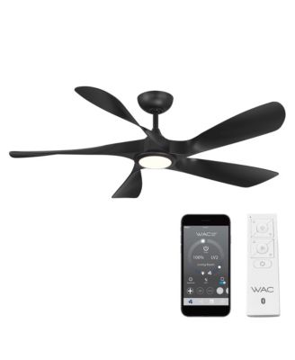 WAC Smart Fans Swirl 5 54in Selectable 2700-3000-4000-5000K LED Indoor or Outdoor Smart Home Ceiling Fan