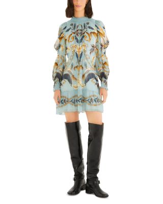 Snake Garden Long Sleeve Dress