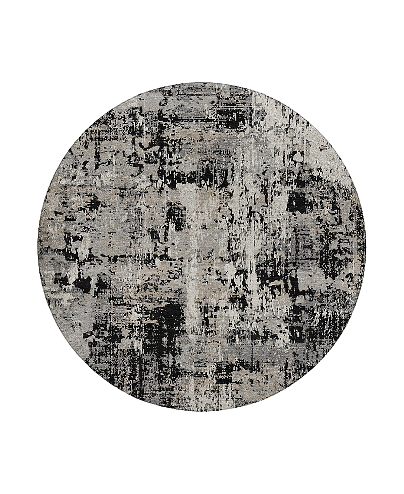 Dalyn Rug Company Dalyn Kochi Washable Kc7 Round Area Rug, 8' X 8' In Black