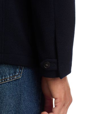 Wool & Cotton Jersey Knit Blazer