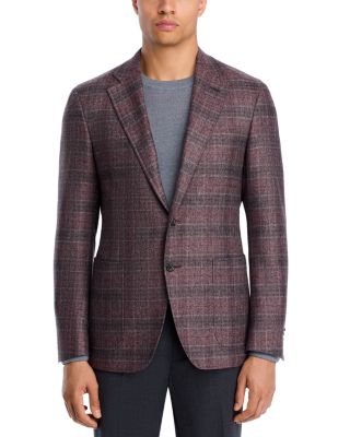 Kei Plaid Unstructured Trim Fit Sport Coat