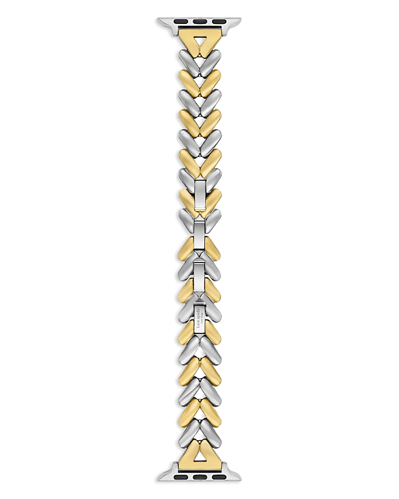 Kate Spade Herringbone Apple Watch Band In Gold