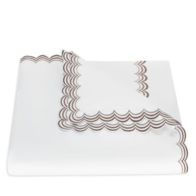 Stella Scalloped Embroidered Duvet Cover, Full/Queen