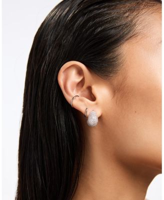 Brass and Cubic Zirconia Adler Silver Earrings