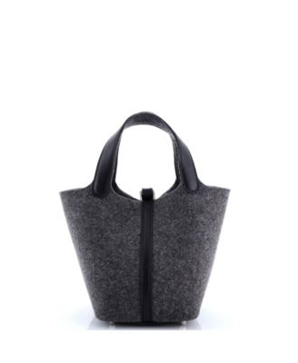 PM Picotin Lock Bag Felt with Leather