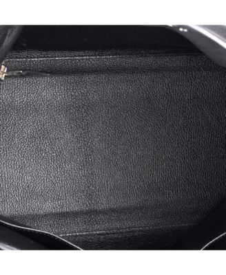 Kelly 35 Handbag Black Clemence with Palladium Hardware