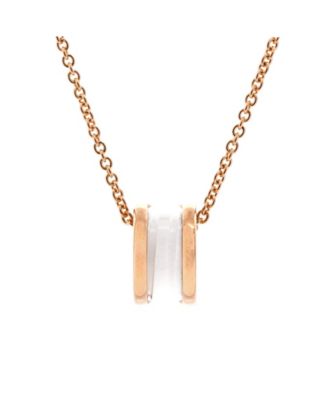 Pre-Owned Bvlgari - B.Zero1 Pendant Necklace 18K Rose Gold and Ceramic