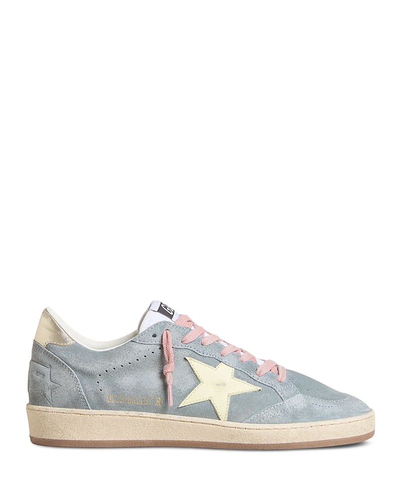 Golden Goose Ballstar Suede Metallic Low-top Sneakers In Multi