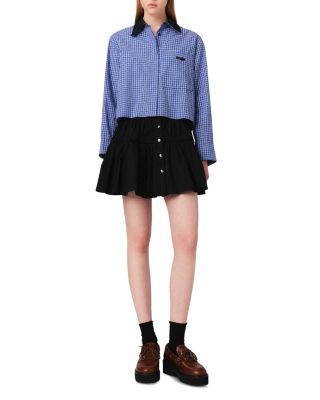 Rhinestone Shirt, Removable Collar